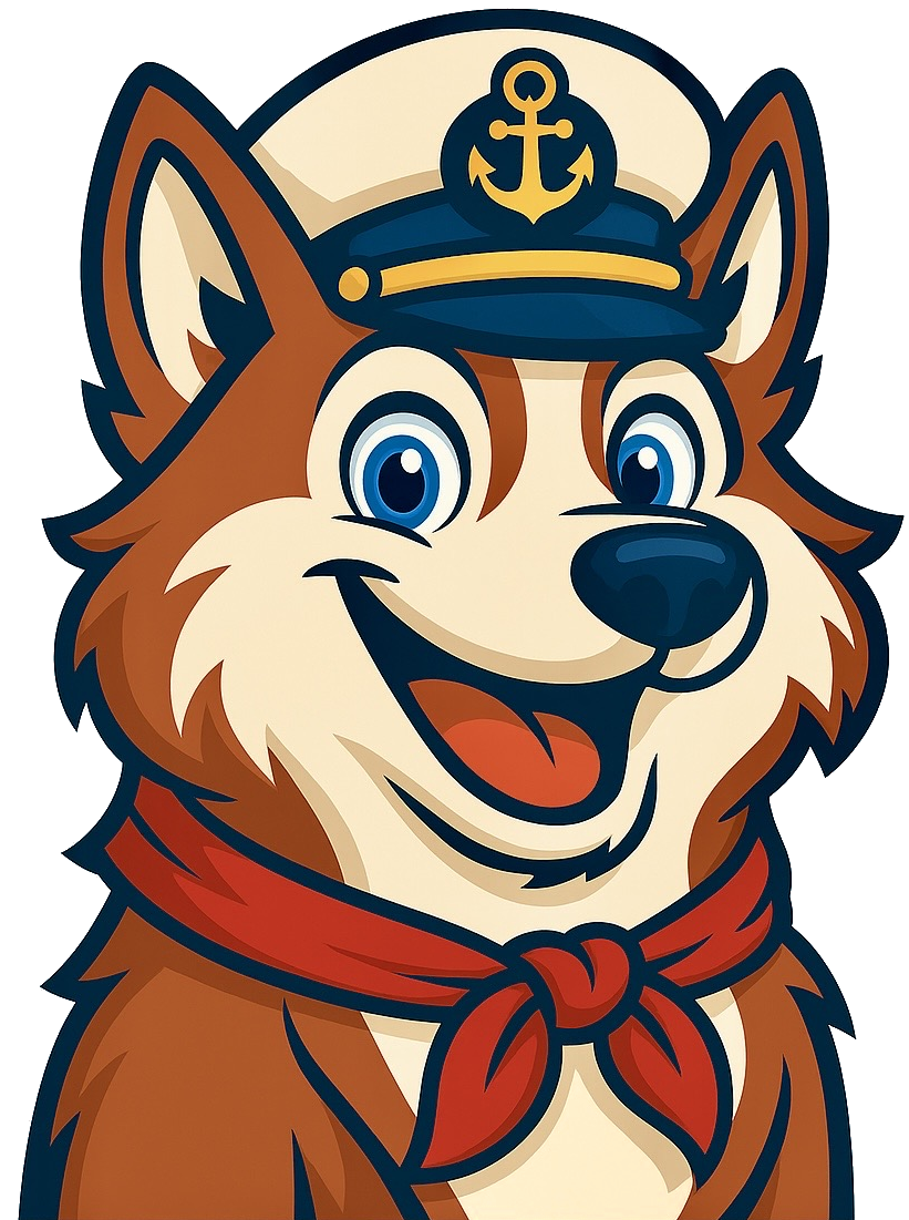 Maui, the original Captain Fluff, Husky mascot
